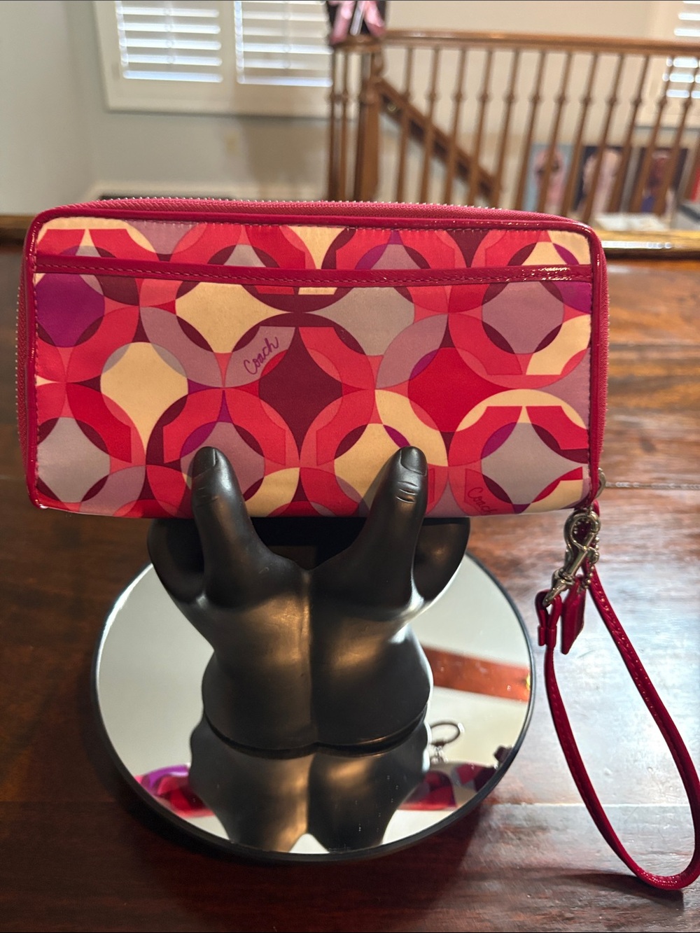 COACH Poppy Y2K Op Art Optic Wristlet Wallet - Picture 3 of 14